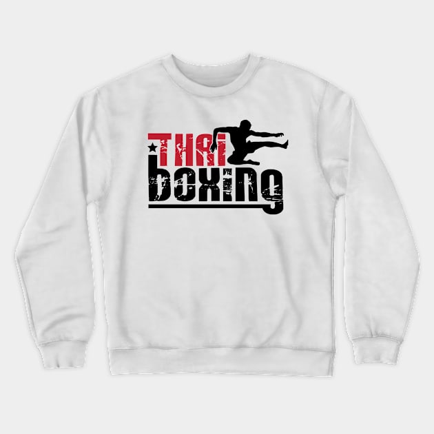 Thai boxing Crewneck Sweatshirt by nektarinchen